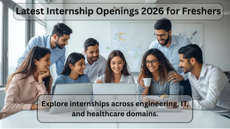 Latest Internship Openings 2026 for Freshers